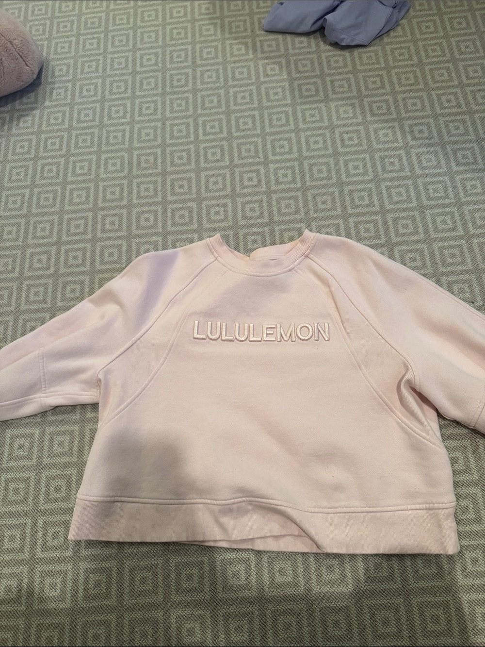 lululemon athletica Cropped Crewneck Sweatshirt in Light Pink
